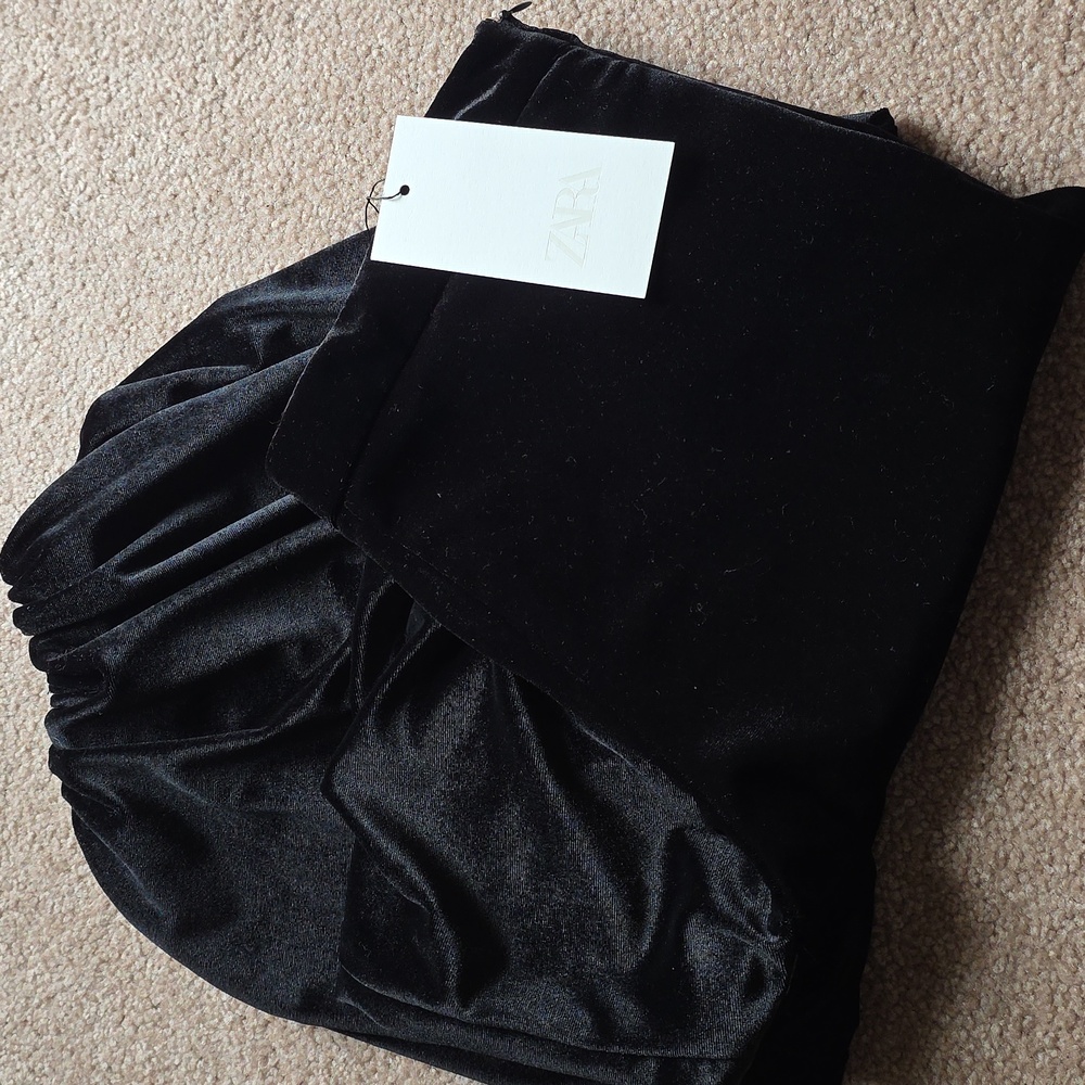 ZARA VELVET BALLOON PANTS SIZE M L - Picture 16 of 16